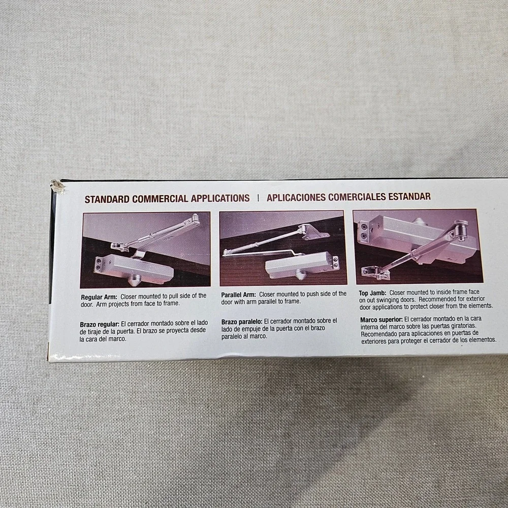 Tell Commercial Door Closer Size 3 Silver Aluminum ANSI Grade 3 DC100001 New